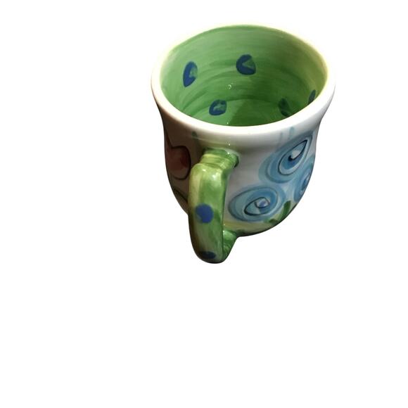 Vicki Carroll Hand painted Floral Mug-Signed 1997 - Picture 2 of 6